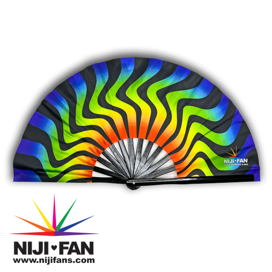 Rainbow Swirl Clack Fan *Blacklight Reactive*